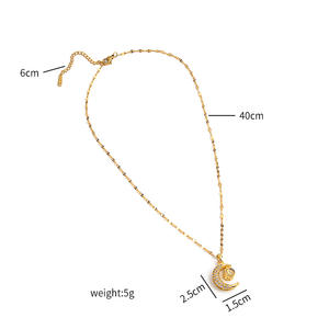 Collana di proiezione foto catena semplice personalizzata per la macchina di proiezione della collana di mia moglie Glow In The Dark Moon Necklace - Product Image 2