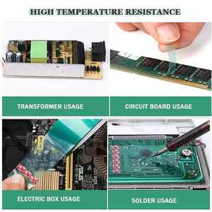 <span class=keywords><strong>Film</strong></span> PET <span class=keywords><strong>Mara</strong></span> vert avec colle acrylique 5S Isolation du transformateur à fines rayures Ruban électrique en polyester Mylar auto-adhésif - Product Image 4