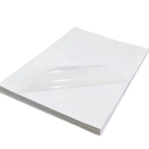 Auto-adhésif transparent imprimable de haute qualité a3 a4 papier imperméable à jet d'encre vinyle pet pvc autocollant papier d'étiquette