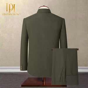 Veste Mao pour hommes, tunique traditionnelle chinoise, hauts pour le Nouvel An, le Festival du Printemps, Zhong Shan, plusieurs poches, manteau, cadeaux pour papa - Product Image 2