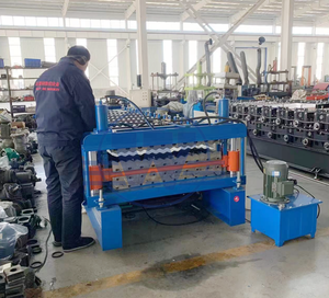 Double Layer AG and R Panel Roll Forming Machine Iron <b>Sheet</b> Roll Forming Making Machine Roll Forming Machinery with Bearing Core - Product Image 3
