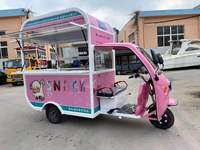 Tricycle alimentaire à 3 roues en acier inoxydable alimenté par batterie, chariot de cuisine mobile, camion de vente de snacks de rue, capacité de 200 unités pour la nourriture