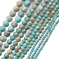 Nouvelles perles tubulaires en pierre naturelle turquoise bleue bohème de la marque Jingshi, 6 mm et 10 mm, pour la fabrication artisanale de bracelets et colliers DIY