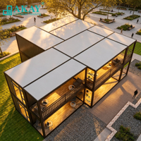AKAY Villa Modulaire Portable Extensible en Conteneur, Maison Préfabriquée à Panneaux Sandwich pour Projet de Location Glamping