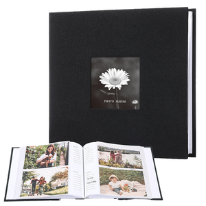 Album photo minimaliste en lin - Livre photo avec pochettes de 6 pouces (capacité 200/300) - Idéal pour le stockage de photos de famille et comme cadeau - Product Image 1