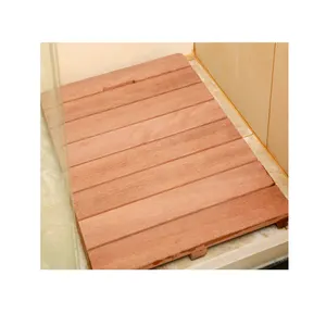 High Quality Bamboo Bath Mat 40*60mm Sauna Outdoor And Camping Wooden Bath Mat