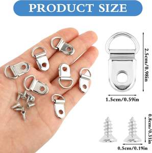 Appendini ad anello in acciaio inossidabile, resistente, piccolo 0.98 D-Ring "X0.55" - Product Image 3