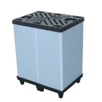 NEXARA Offre Spéciale HDPE 800*600mm Boîte Palette Plastique pour Entrepôt