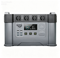 Station d'alimentation portable 1451Wh 2400W à onde sinusoïdale pure, générateur solaire au lithium-ion pour camping-car, camping, maison et alimentation de secours d'urgence