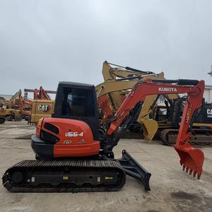 Miniexcavadora Usada Kubota U55-4, Excavadora Compacta Naranja con Cucharón de Excavación - Product Image 6