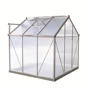 Glass commercial greenhouse with hydroponic system