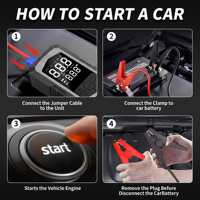 Démarreur de secours pour voiture, pompe à air embarquée, appareil multifonction tout-en-un, puissant démarreur de batterie, gonfleur de pneus 12V