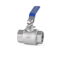 Válvula de Bola de Acero Inoxidable SS304 SS316 de Fábrica Tipo L y T NPT 3/8" 1" Pulgada WOG de Paso Completo Roscada