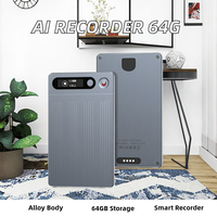 Dictaphone intelligent à aimant avec IA en 13 langues, enregistreur audio avec mémoire de 64 Go, format MP3 pour les enregistrements de réunions, enregistreur vocal numérique