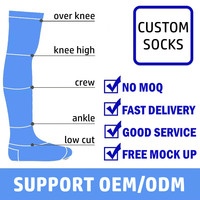 Chaussettes de sport personnalisées en coton et nylon de haute qualité, chaussettes de compression pour hommes, logo personnalisé OEM, chaussettes mi-mollet et mi-genou.
