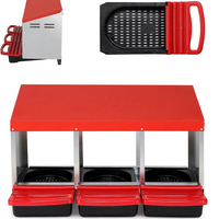 Collecteur d'œufs automatique pour poules pondeuses, boîte de nidification en plastique à 3 trous, boîte de nidification murale pour poules, plateau à œufs à roulettes