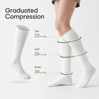 Chaussettes de sport professionnelles pour femmes, à compression du mollet, fines, respirantes, élastiques, pour la course à pied, l'entraînement, amincissantes, été