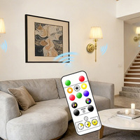 Lampe murale LED moderne en métal pour chambre à coucher, luminaire créatif en tissu pour salon, abat-jour en tissu, lampe murale en arc