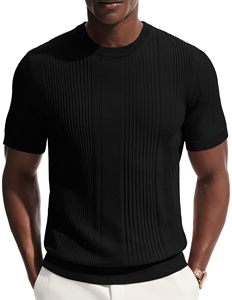 <span class=keywords><strong>T</strong></span>-<span class=keywords><strong>Shirt</strong></span> Eleganti Casual da Uomo Personalizzate OEM, Stile Old Money Vintage, Morbide e Texturizzate, Collo Tondo, Manica Corta, <span class=keywords><strong>T</strong></span>-<span class=keywords><strong>Shirt</strong></span> Formali da Uomo per Affari - Product Image 2