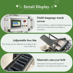 Machine d'emballage automatique de cartonnage pour produits chimiques alimentaires pour la crème glacée thé dentifrice Sachets PLC moteur noyau boîte Pack papier - Product Image 3