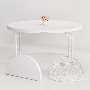 <span class=keywords><strong>โต๊ะ</strong></span>พับพลาสติกทรงกลมขนาด 4 ฟุต 65W PD 3.0 สำหรับปิกนิก พกพาสะดวก ใช้สำหรับตั้งแคมป์ สวน ลานบ้าน โครง<span class=keywords><strong>เหล็ก</strong></span> HDPE - Product Image 1