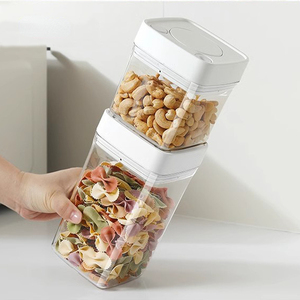 Recipientes de Plástico Herméticos <span class=keywords><strong>Vacare</strong></span> para Almacenamiento de Alimentos con Válvula de CO2 Unidireccional, Sellado al Vacío y Diseño con Indicador de Frescura para Bebidas - Product Image 1