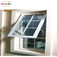 Fenêtre à auvent en PVC de conception de fenêtres suspendues vers l'extérieur en verre double UPVC de style européen