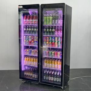 Réfrigérateur Vitrine Autonome pour Supermarché, Armoire Réfrigérée Verticale, Double Réfrigérateur à Boissons pour Supermarché - Product Image 1