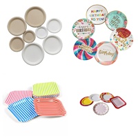 Machine industrielle de fabrication d'assiettes en papier à double poste, 90-130 pièces/min, pour la production de vaisselle de fête en aluminium et carton