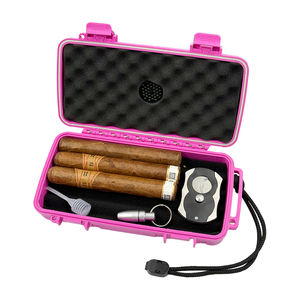 En vente cave à cigares en plastique étui à cigares portable humidificateurs de voyage à cigares avec accessoires - Product Image 6