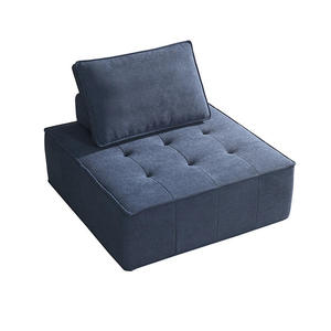 Canapé modulaire en tissu écologique moderne, mobilier doux à assembler avec housse en tissu amovible, décoration pour espace de location - Product Image 6