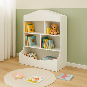 Estantería de Madera de <span class=keywords><strong>4</strong></span> <span class=keywords><strong>Niveles</strong></span> para Libros y Estantería Infantil de 5 <span class=keywords><strong>Niveles</strong></span> - Product Image 6