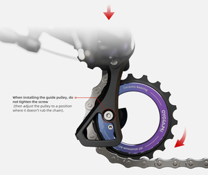 Polea Guía Excéntrica Universal CYCLAMI de 18T para 9-10-11 Velocidades, Cambio Suave y Silencioso, Polea de Cerámica - Product Image 6