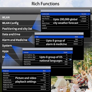 10,1-Zoll Anpassbarer Digitaler Bilderrahmen mit Uhr, Multimedia-Player und Kalenderanzeige, Ideal für Zuhause und Büro, Privates Design - Product Image 5