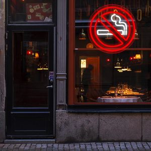 No Smoking Letreros Neon LED dimmable USB powered ambient <b>light</b> store <b>window</b> decoration <b>light</b> street indicator <b>light</b> Customized - Product Image 4