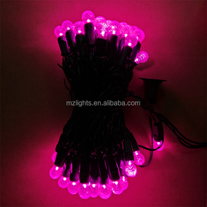 Thương mại đèn 100 ngoài trời G12 <span class=keywords><strong>LED</strong></span> Berry giáng sinh chuỗi ánh sáng màu hồng 4 ''khoảng cách - Product Image 2