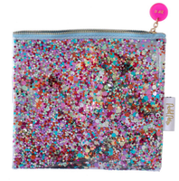 Sac cosmétique à paillettes en PVC Sac de maquillage à paillettes Transparent Écologique Logo personnalisé OEM Fashion Pack Zipper Bags Glitter