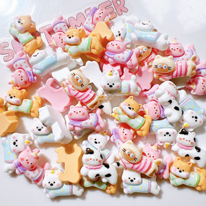 Statuette in Resina Ecologica Fatte a Mano di Animali Kawaii, Gatti e Cani in Corsa, Ciondoli Sottili per Fai da <span class=keywords><strong>Te</strong></span>, Fibbie per Scarpe, Tazze d'Acqua, Accessori per Capelli - Product Image 6