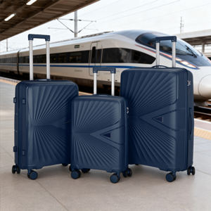 화려한 로고 제조업체 사용자 정의 PP 하드 쉘 여행 트롤리 여행 가방 세트 사일런트 휠 여행 가방 세트 수하물 세트 - Product Image 1