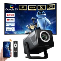 Projecteur intelligent Google TV sous licence 4K Full HD 1080P avec autofocus, pour jeux vidéo et réunions, 1000 ANSI lumens, Wi-Fi, projecteur de plafond