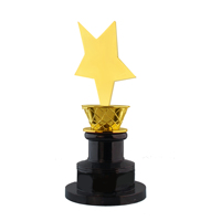 Meilleure vente Événement sportif Golden Star Awards Trophée Étoile en métal brillant
