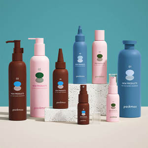 One-stop soft touch PE square <b>plastic</b> packaging cosmetic set hair care shampoo lotion serum oil <b>spray</b> pump <b>bottle</b> mask - Product Image 5