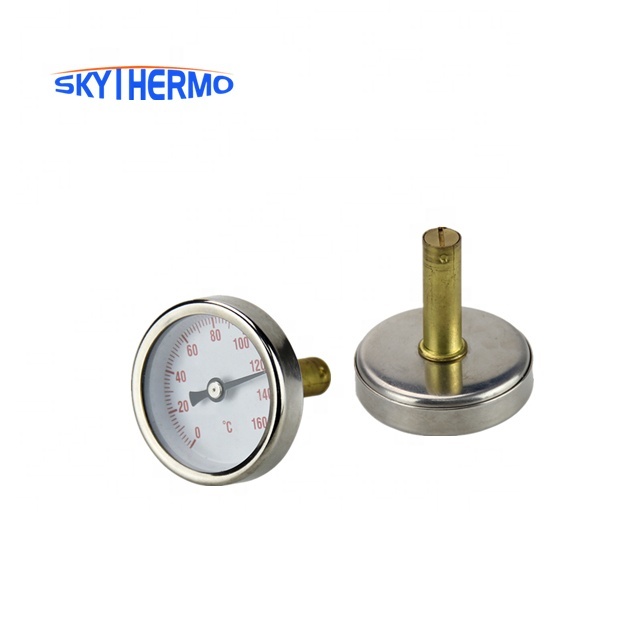 Industrial Pipe Use Water Testing Boiler Bimetal Back Connection Thermometer