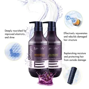 Lusstaly gros organique fort shampooing ODM OEM collagène naturel kératine traitement des cheveux shampooing