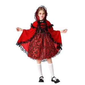 Disfraz de Princesa de Cuento de Hadas con Capucha para Niñas, Vestido de Halloween y Navidad, Traje de Cosplay para Actuaciones Escénicas - Product Image 1