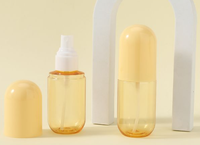 Flacon pulvérisateur en plastique PET en forme de capsule de 60 ml 100 ml Contenant rechargeable pour répulsif anti-moustiques Huile essentielle Lotion Parfum