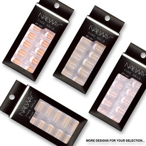 Juego de <span class=keywords><strong>uñas</strong></span> postizas, <span class=keywords><strong>Uñas</strong></span> postizas de cobertura completa, <span class=keywords><strong>color</strong></span> <span class=keywords><strong>rosa</strong></span> y francés, 24 unidades - Product Image 6