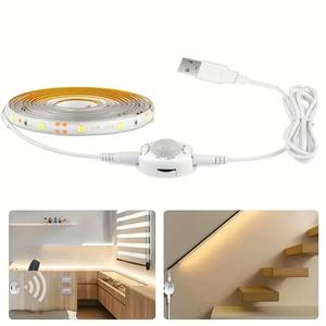 Set Lampu USB Sensor Gerak PIR Cerdas, Lampu LED Bar Putih Hangat/Dingin, Peredup Cahaya, Induksi Inframerah, Untuk Dapur, Bersertifikasi CE - Product Image 4