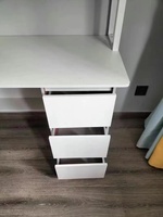 Fabrika fiyat özelleştirmek uzay tasarrufu siyah çelik çerçeve Mdf ahşap ev ofis masası masa çalışma ve çalışma için raflar ile