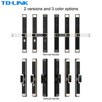 Cerraduras Inteligentes Tuya Wifi Ttlock IP65 Resistentes al Agua con Huella Digital, Cerradura Inteligente Delgada para Puerta Corredera de Vidrio y Aluminio